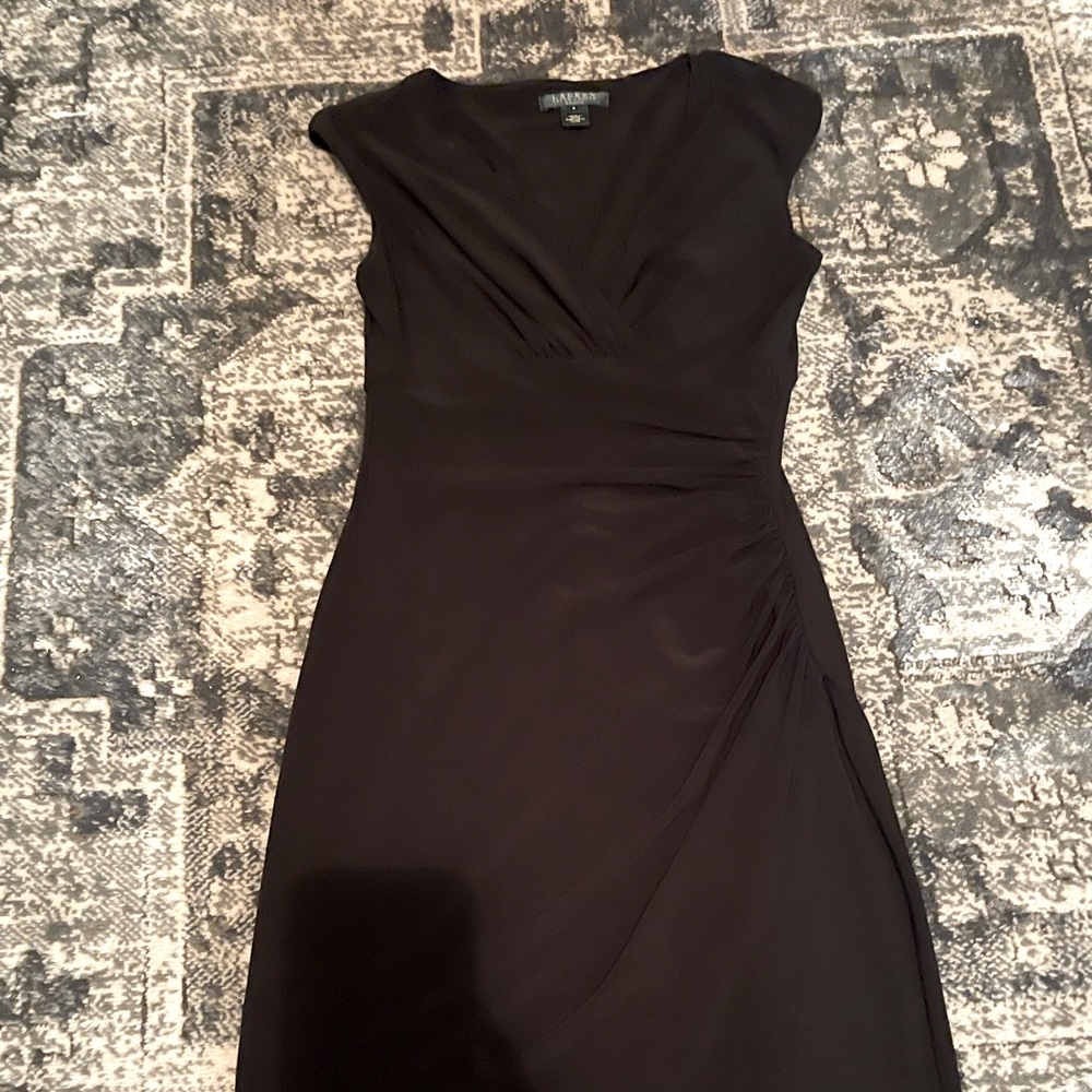 Ralph Lauren black midi dress.
